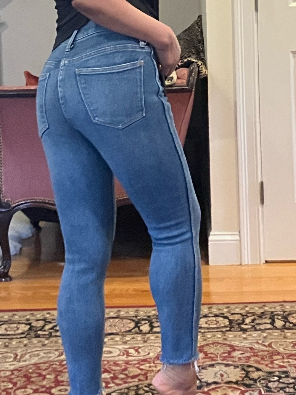 Madewell Slim High-Rise Skinny Jeans in Light Blue Denim